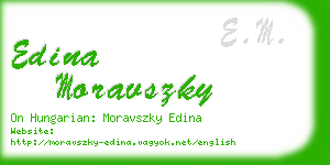 edina moravszky business card